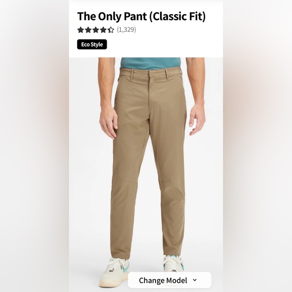 Fabletics Pants Fabletics The Only Pants 36x32 Dark Twill Mens Nwot